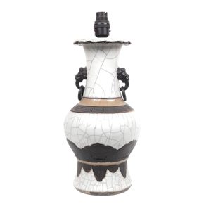 Chinese crackle glaze vase converted into a lamp