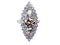 2.60ct cognac diamond and pair shaped diamond navette ring  DBGEMS - image 1