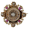 1820 gold brooch with rubies and diamonds - image 1