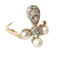 Pearl and diamond Fleur-de-lis Ring - image 1