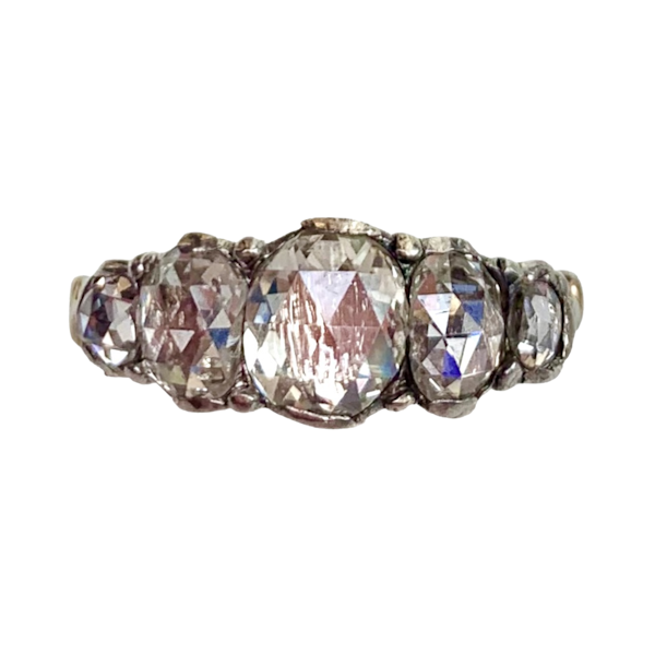 A Georgian Five Stone Diamond Ring - image 1