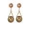 A pair of Gold, Pearl, and Enamel earrings - image 1