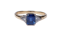 Emerald Cut Sapphire and Trilliant Cut Diamond Ring 1581  DBGEMS - image 1