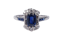 Art deco sapphire and diamond engagement ring 4414  DBGEMS - image 1