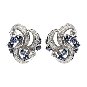 Sapphire & Diamond Earrings