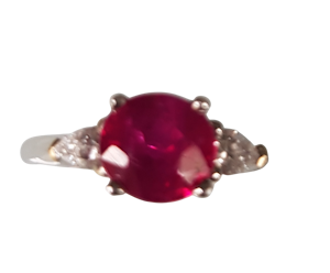 A Fine Burma Ruby Solitaire Ring Offered by The Gilded Lily