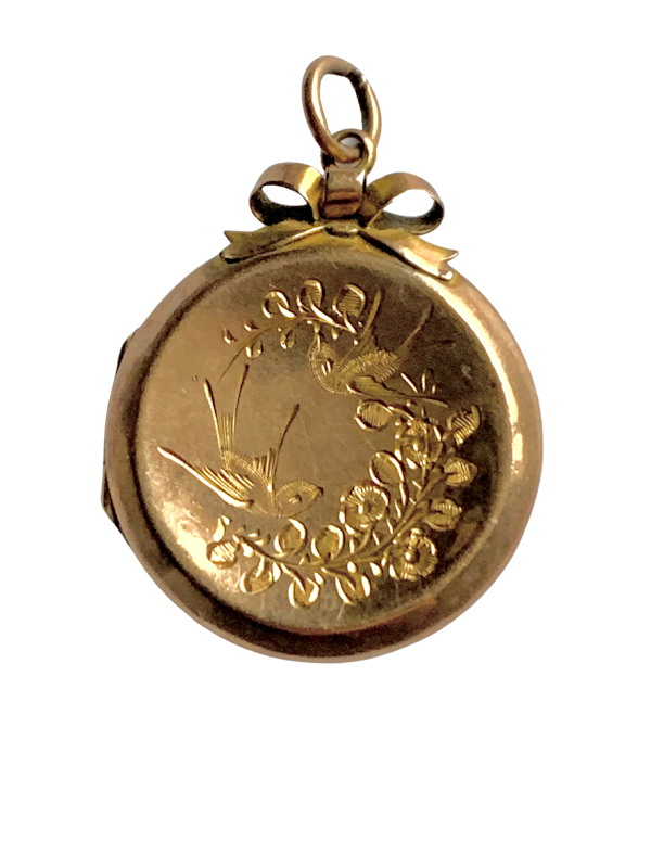 Victorian engraved gold locket. Spectrum Antiques - image 1