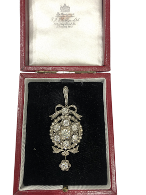 Victorian diamond pendant/broach