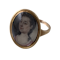 Ca 1800 hand painted portrait ring - image 1
