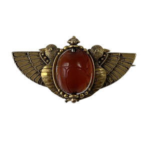 Ancient revival gold brooch