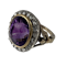 Amethyst ring with diamonds - image 1