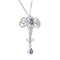 Art Deco Sapphire Diamond Pendant - image 1