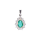 Vintage Emerald Diamond Pendant - image 1