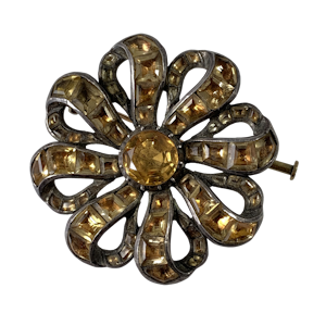 Eighteenth century Portuguese topaz brooch
