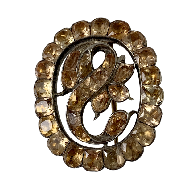 Eighteenth century Portuguese brooch with topaz - image 1