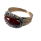 Antique ring with garnet and diamonds - image 1