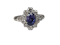 Rare natural purple sapphire and diamond ring sku 4819 - image 1