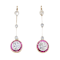 A Pair of Deco Ruby Diamond Earrings - image 1