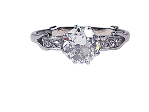 Art deco diamond engagement ring sku 4832 DBGEMS