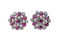 Antique Burmese ruby and rose cut diamond snow flake earrings sku 4844  DBGEMS - image 1