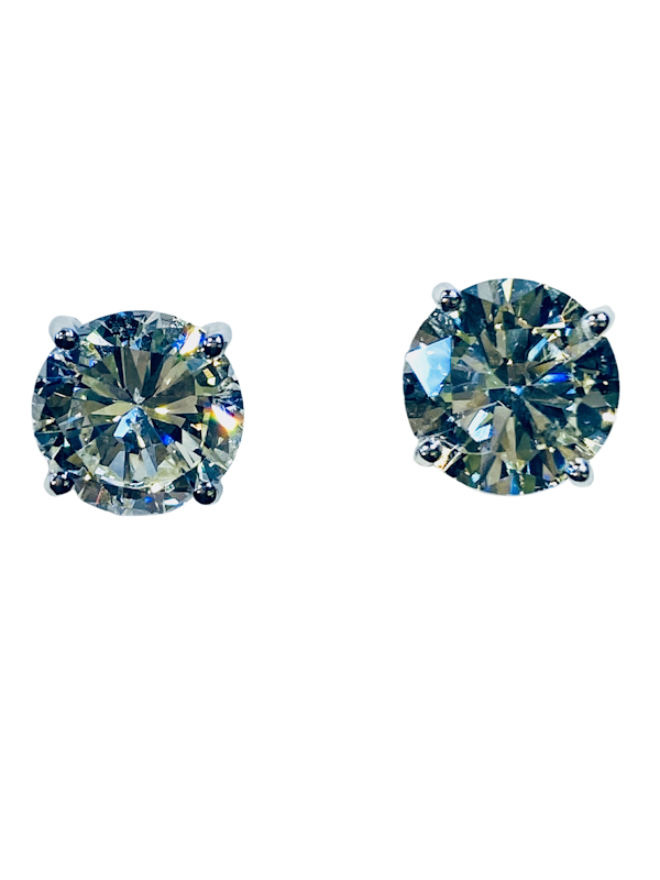 Diamond Ear Studs, Total weight of Diamonds 4.00ct - image 1