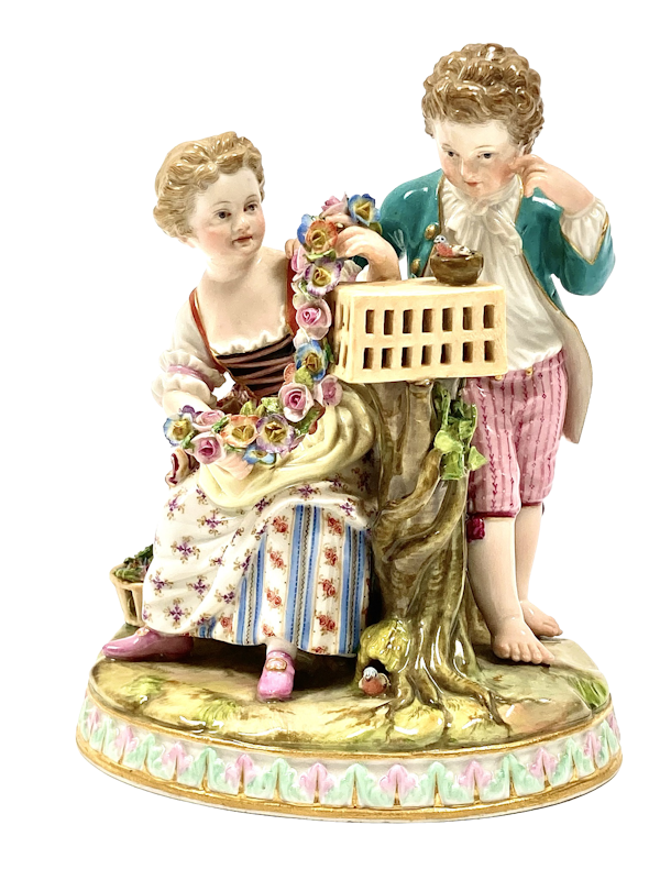 Meissen group of courting couple - image 1