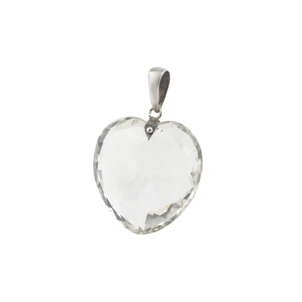 A Rock Crystal Heart pendant - image 1