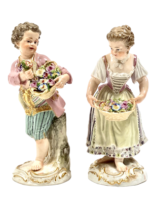 Pair of Meissen figures