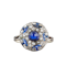 A Deco Sapphire Diamond Platinum Ring - image 1