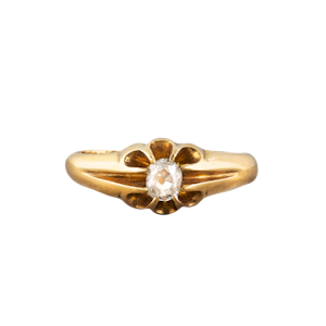 Old Cut Diamond & 18ct Gold Solitaire Ring | Birmingham 1915