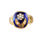 A Blue Enamel and Pearl Forget-Me-Not Gold ring - image 1