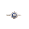 A hexagonal Sapphire and Diamond ring - image 1