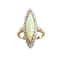 A French Opal and Diamond Marquise ring - image 1