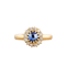 A Sapphire and Diamond Cluster ring - image 1