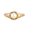 A Gold Foliate engraved Pearl ring - image 1
