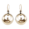 A Pair of Gold Crescent Drop Earrings - image 1