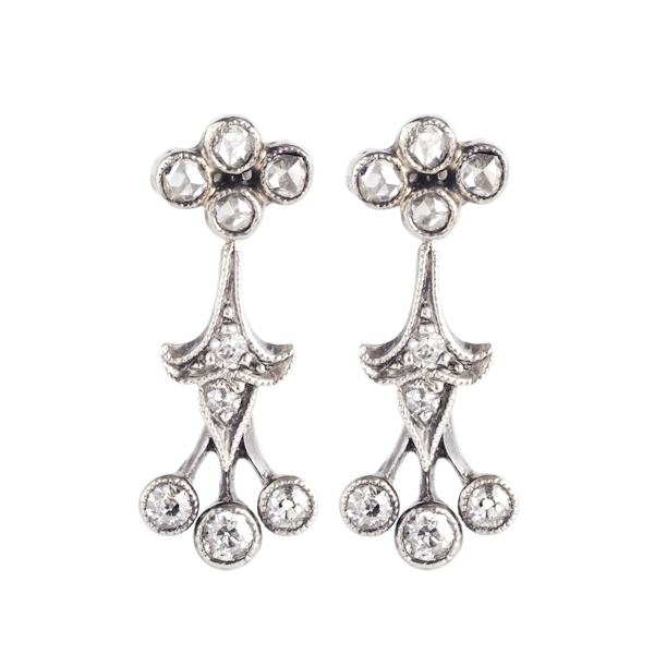 A pair of Diamond Drop Anchor Earrings **SOLD** - image 1