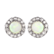 A pair of Opal Diamond and Gold Stud Earrings - image 1