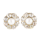 A Pair of Pearl Diamond Gold Stud Earrings - image 1