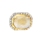A Carved Citrine Diamond Brooch - image 1
