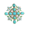 A Turquoise Diamond Brooch *SOLD* - image 1