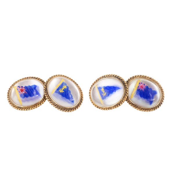 A pair of Naval Flag Cufflinks - image 1