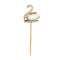 A Gold Swan Tie Pin with Ruby Eye - image 1
