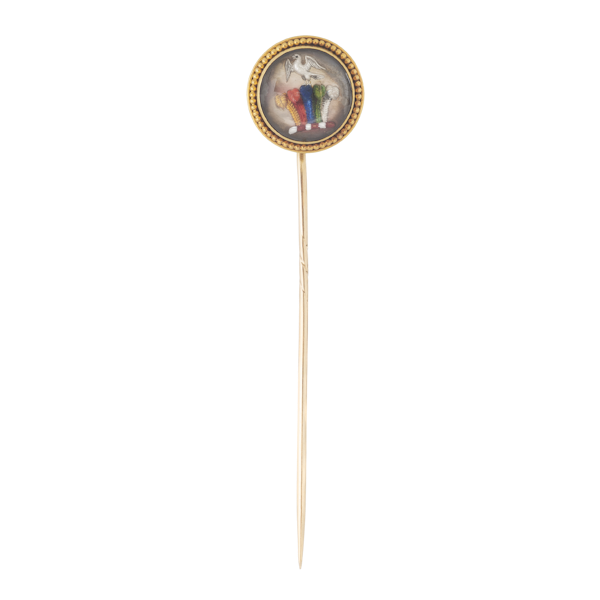 A Prince of Wales Plume Rock Crystal Tie Pin - image 1