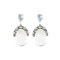 A Pair of Moonstone and Zircon Drop Earrings - image 1