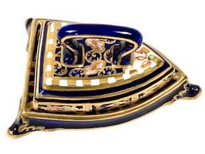 Royal Crown Derby miniature Iron on stand