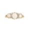 A Three Opal Diamond Gold Ring - image 1