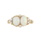 Edwardian Double Opal Diamond Ring - image 1