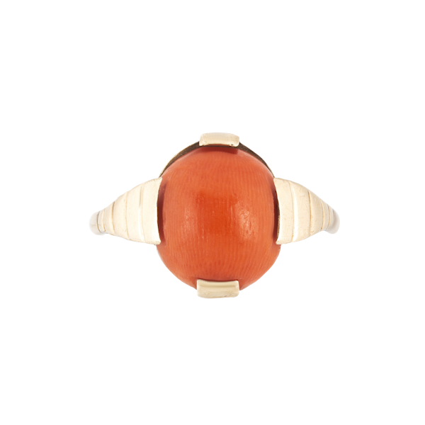 A Gold Coral Ring - image 1