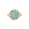 A Turquoise and Diamond Gold Ring - image 1